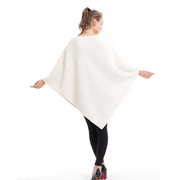 Poncho femme en polaire