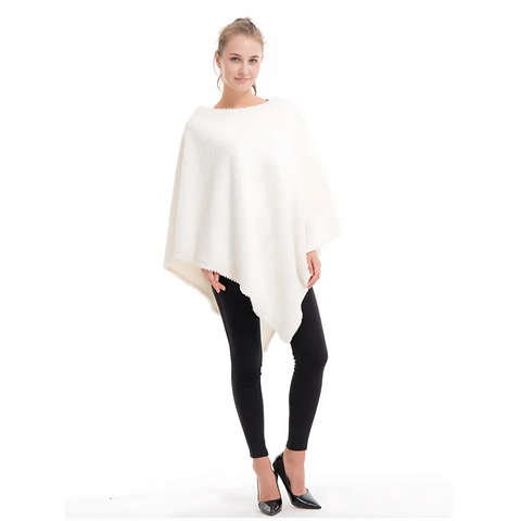 Poncho femme en polaire