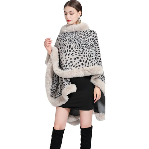 Poncho femme hiver avec manches