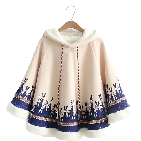 Poncho femme hiver chaud