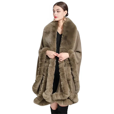 Poncho femme hiver chic