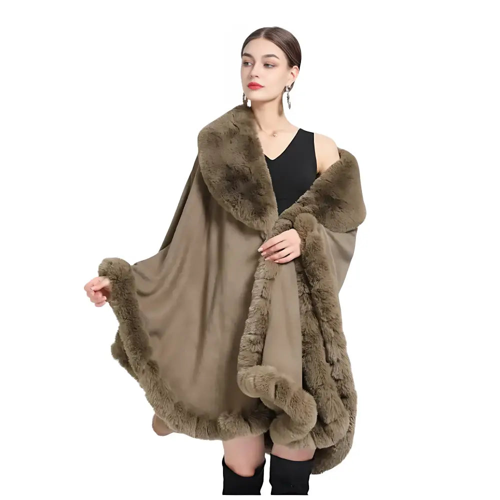 Poncho femme hiver chic