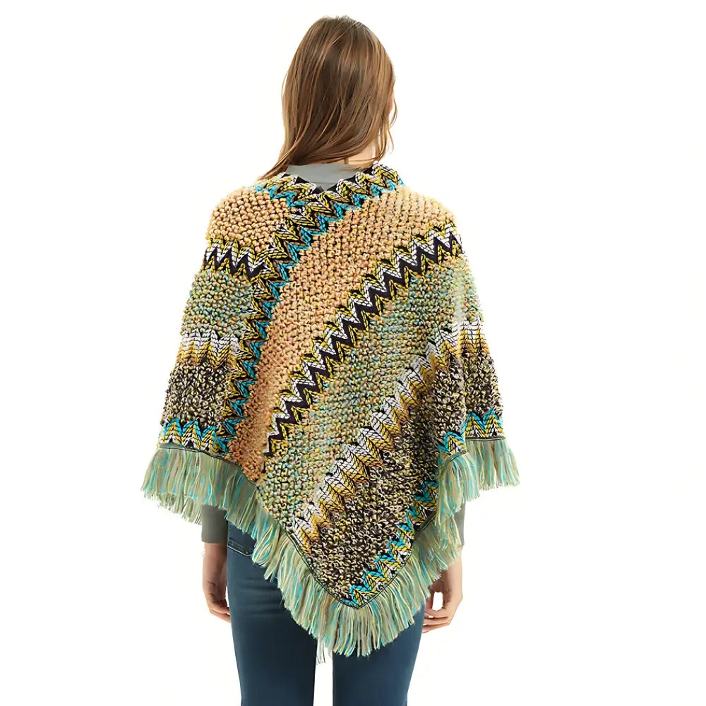 Poncho femme hiver couleur