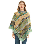 Poncho femme hiver couleur