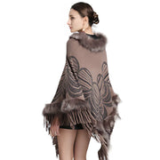 Poncho femme hiver laine