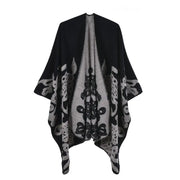 Poncho Femme Imprimé Floral et Papillon