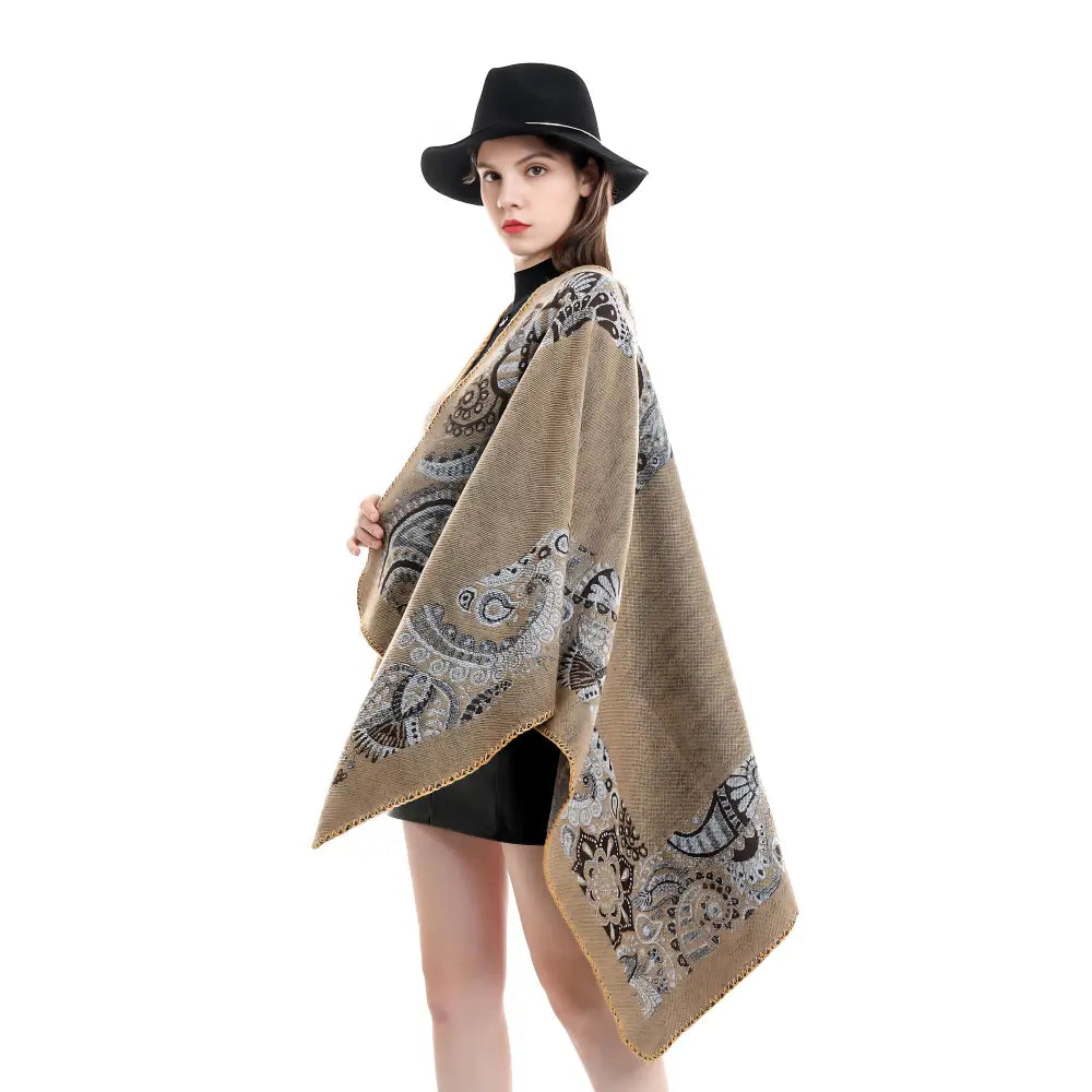 Poncho femme laine cachemire