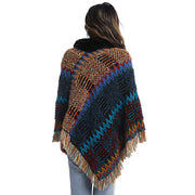 Poncho femme laine coloré
