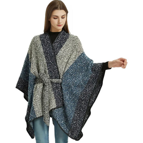 Poncho femme long