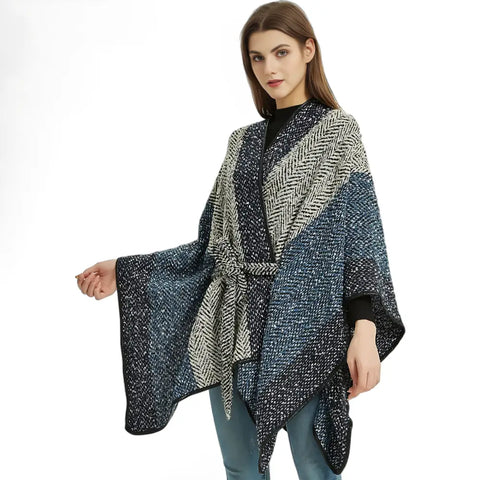 Poncho femme long