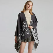 Poncho Femme Motif Cachemire