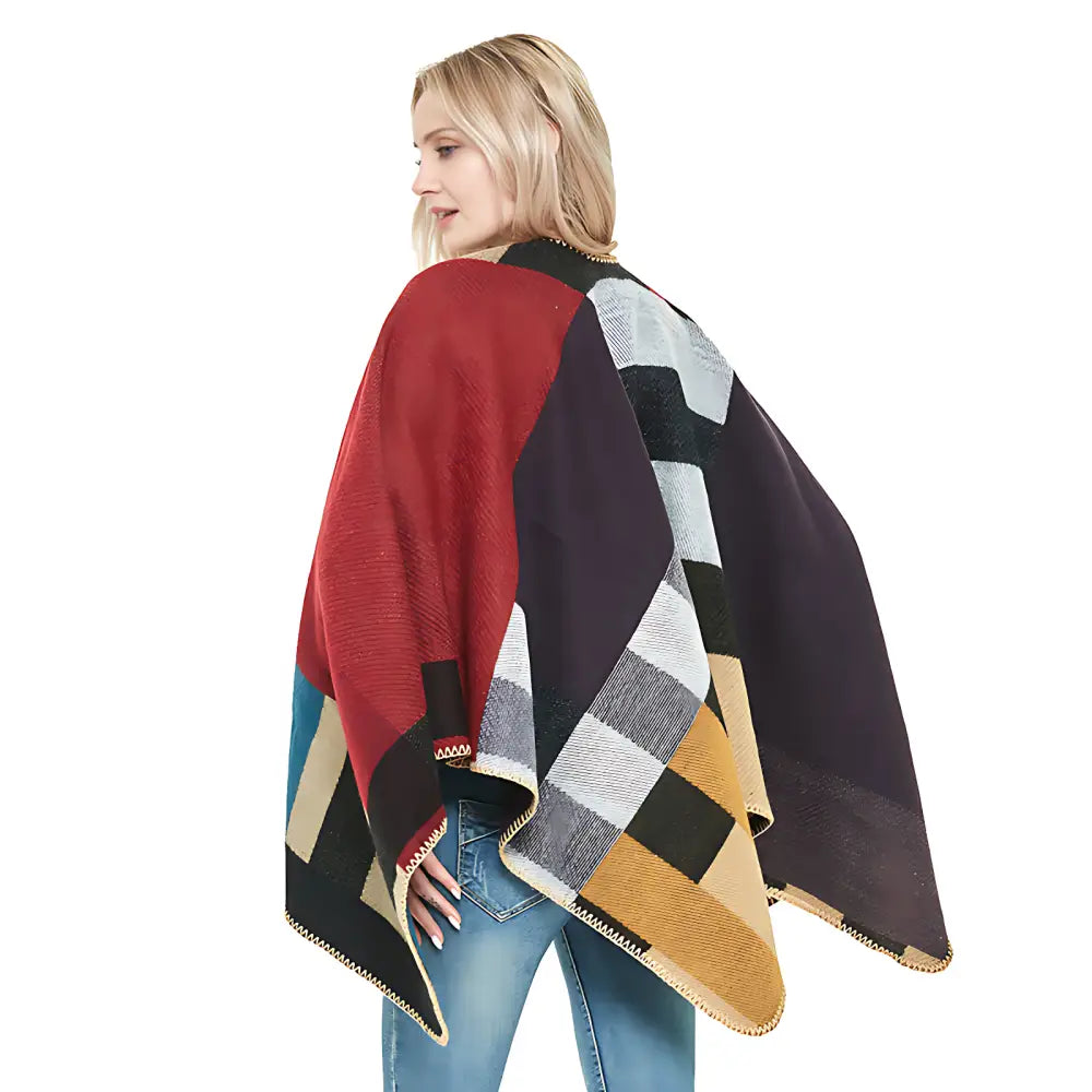 Poncho femme ouvert