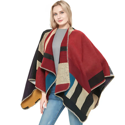 Poncho femme ouvert