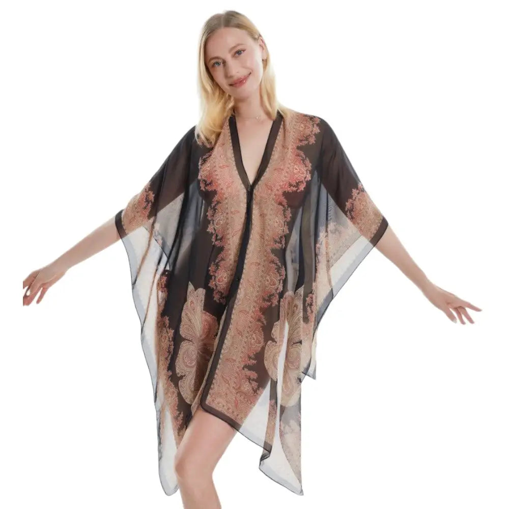 Poncho femme plage