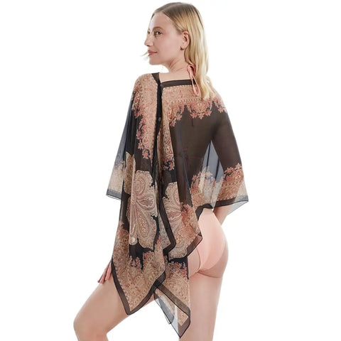 Poncho femme plage