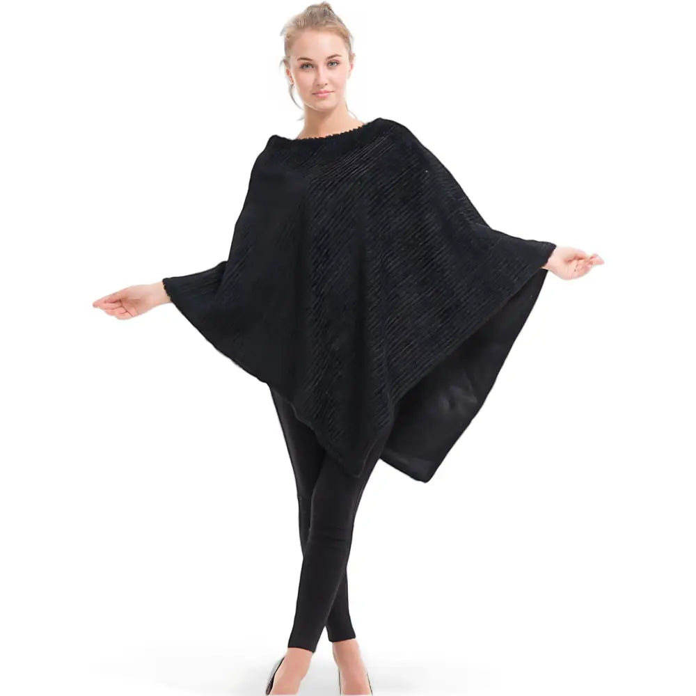 Poncho femme pull