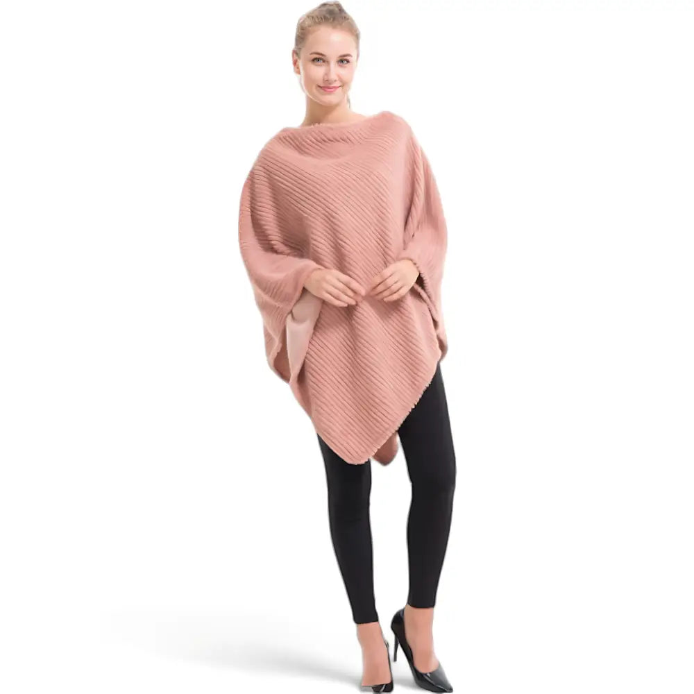 Poncho femme pull