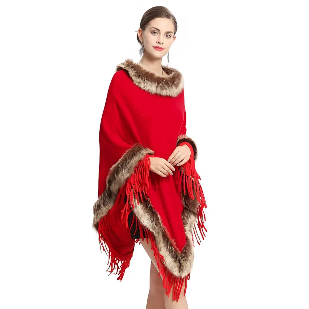 Poncho femme sans manche