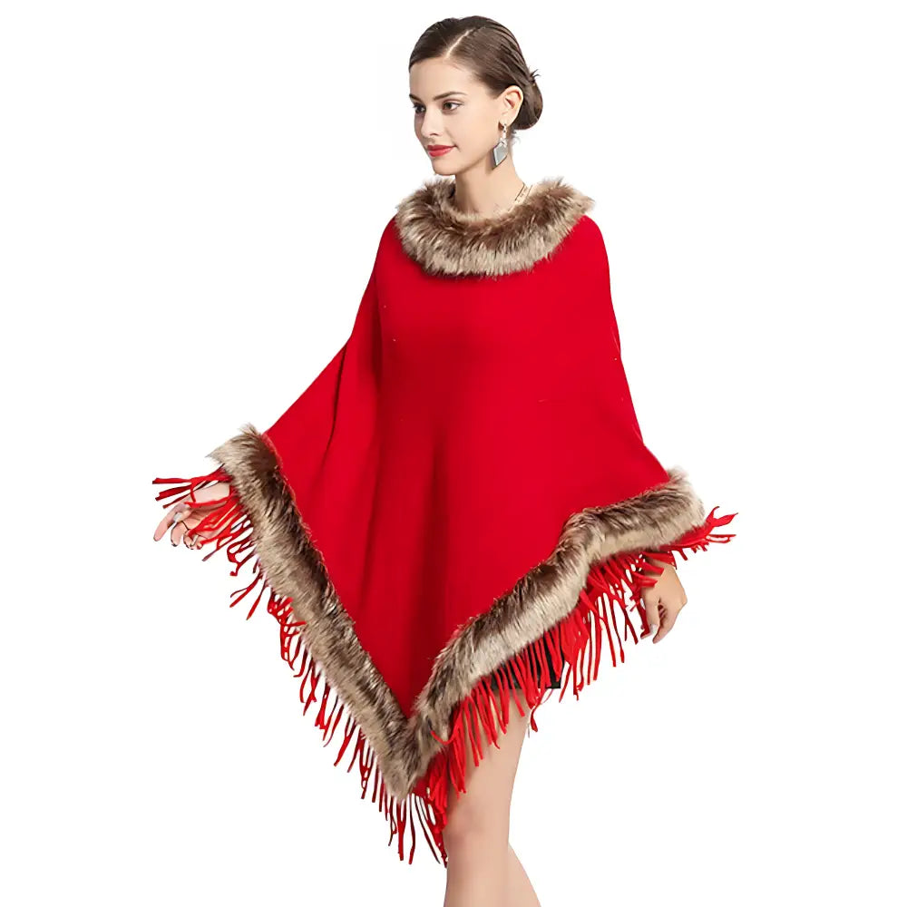 Poncho femme sans manche