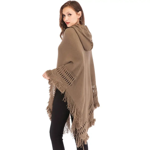 Poncho hippie femme