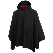 Poncho homme capuche noir