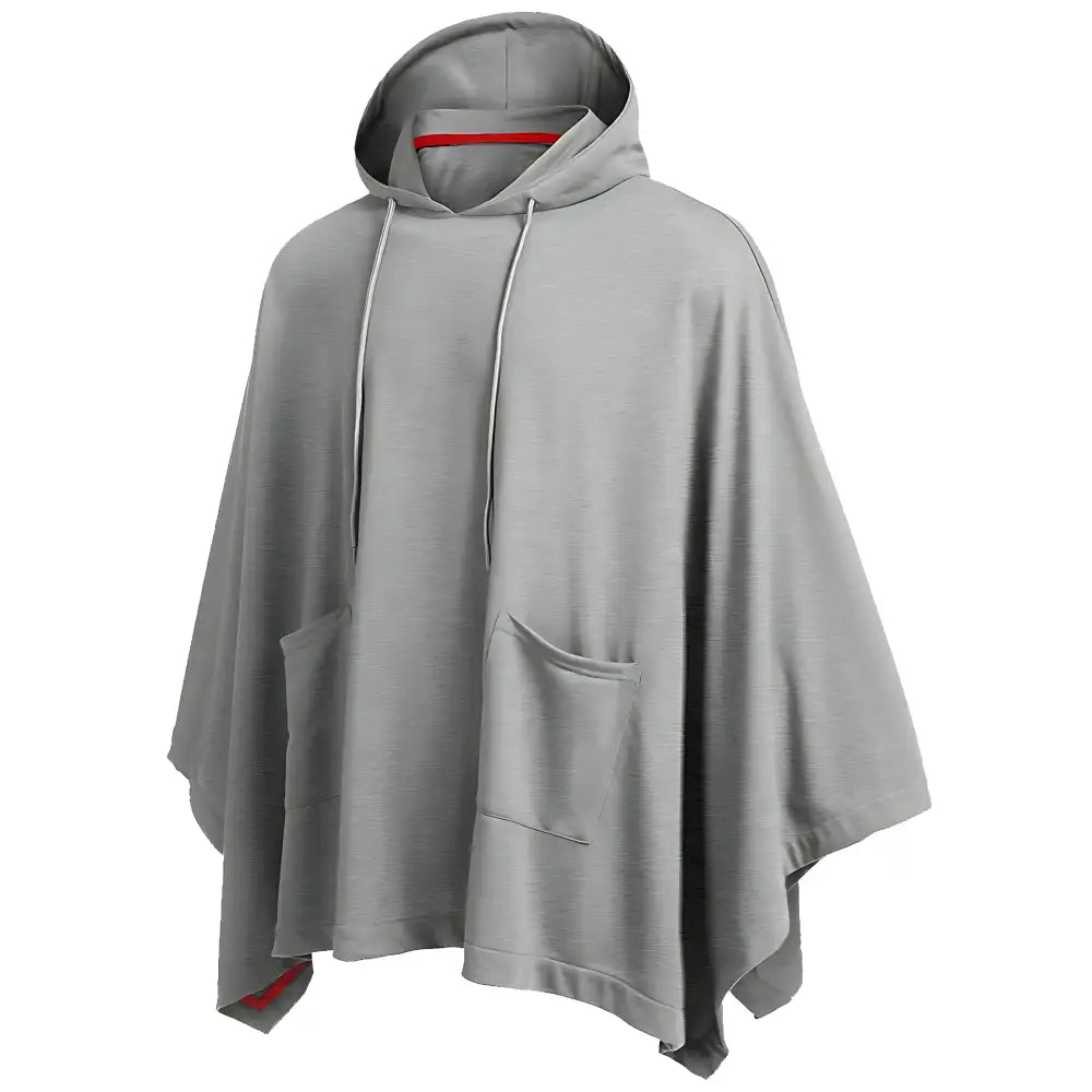 Poncho homme capuche noir