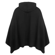 Poncho homme capuche noir