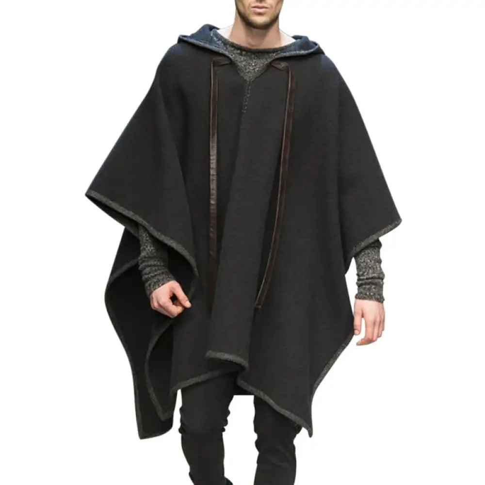 Poncho homme laine