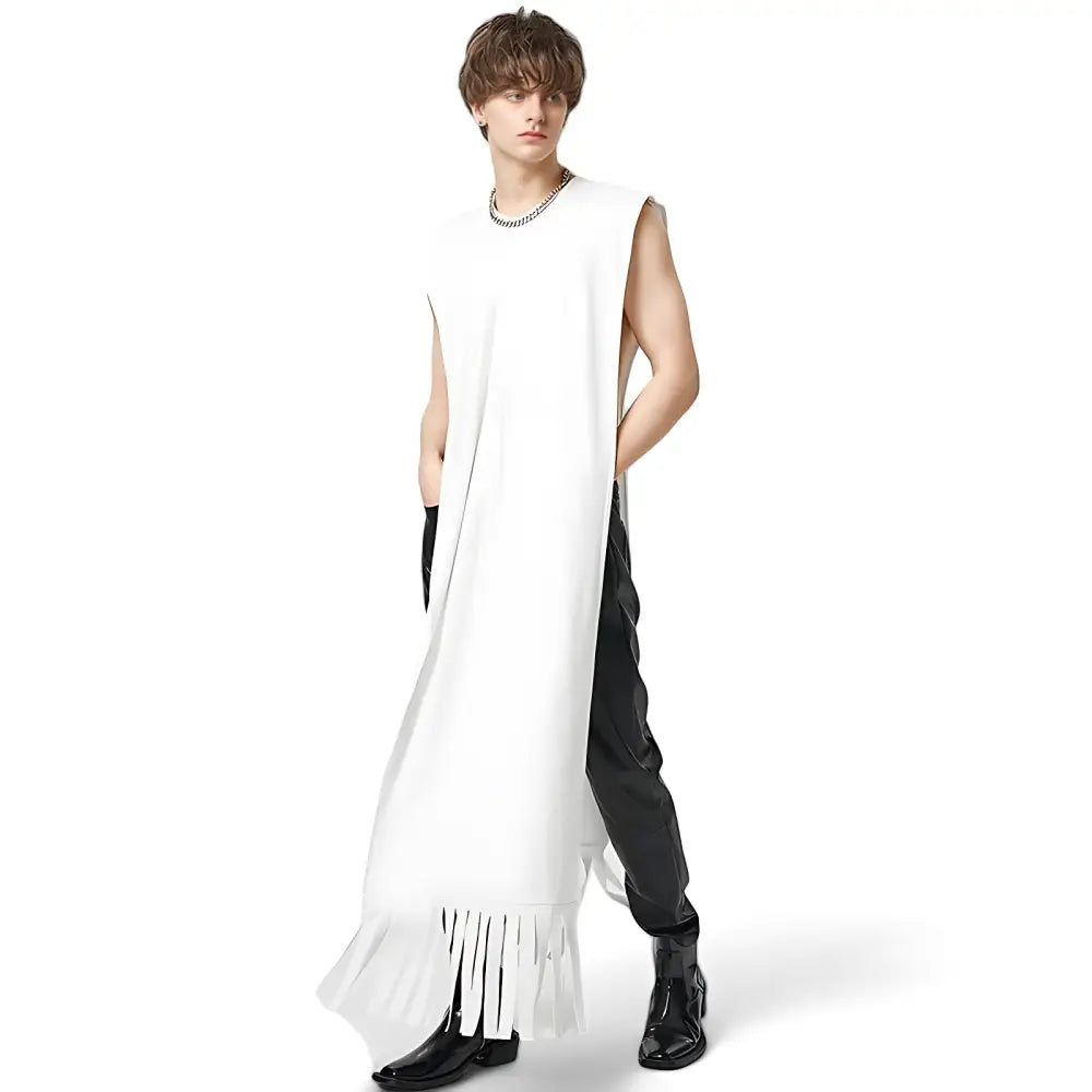 Poncho homme long