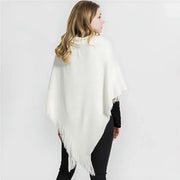 Poncho laine casual femme