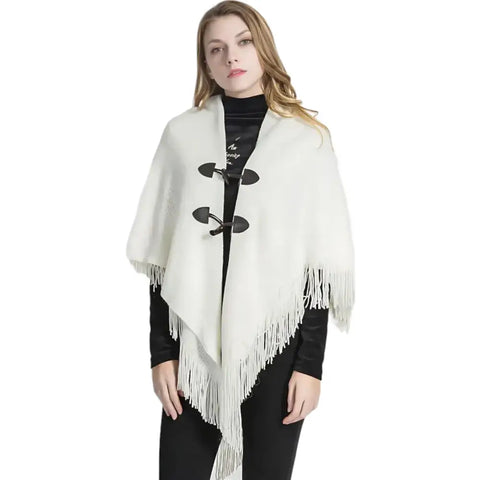 Poncho laine casual femme