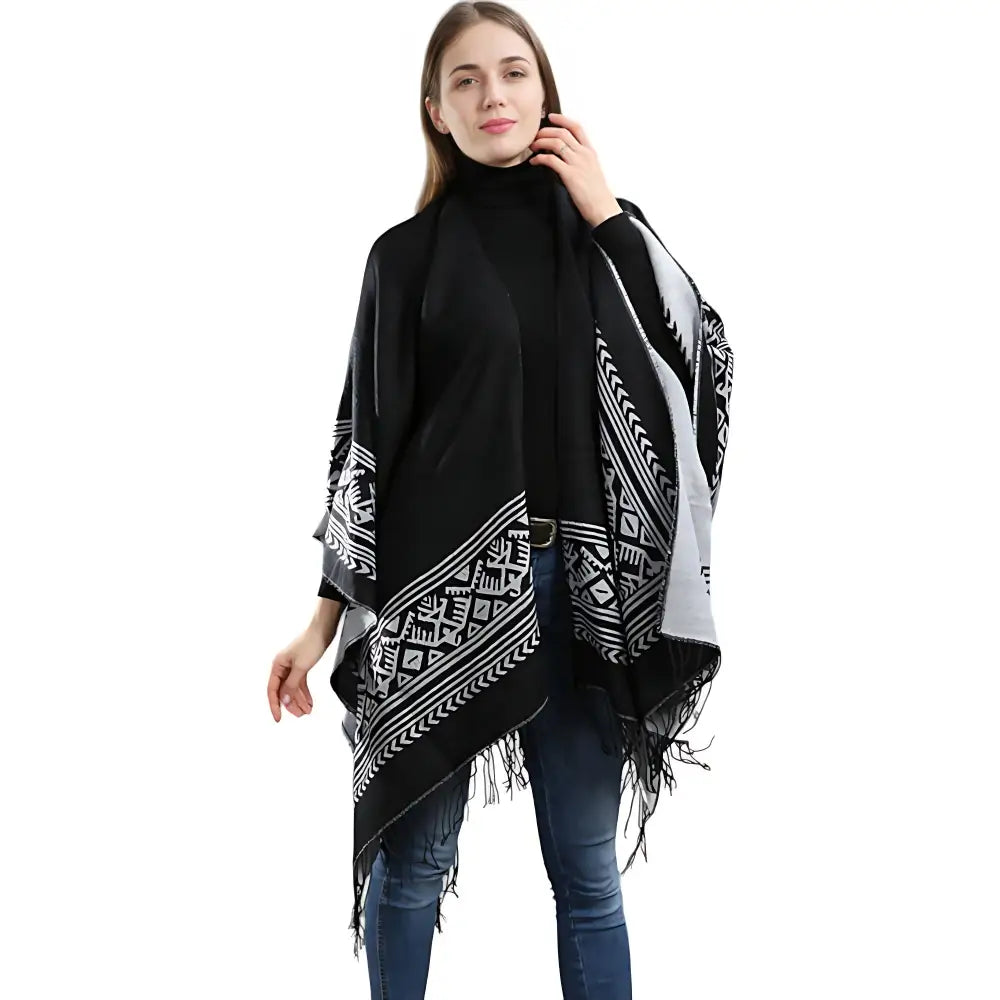 Poncho laine femme grande taille