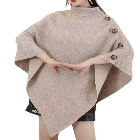 Poncho laine femme tricot