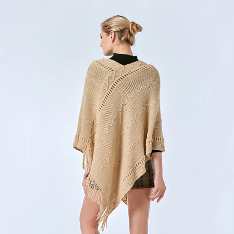 Poncho laine pour femme