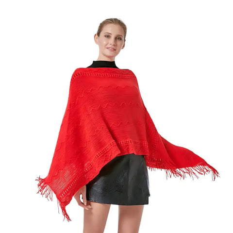 Poncho laine pour femme