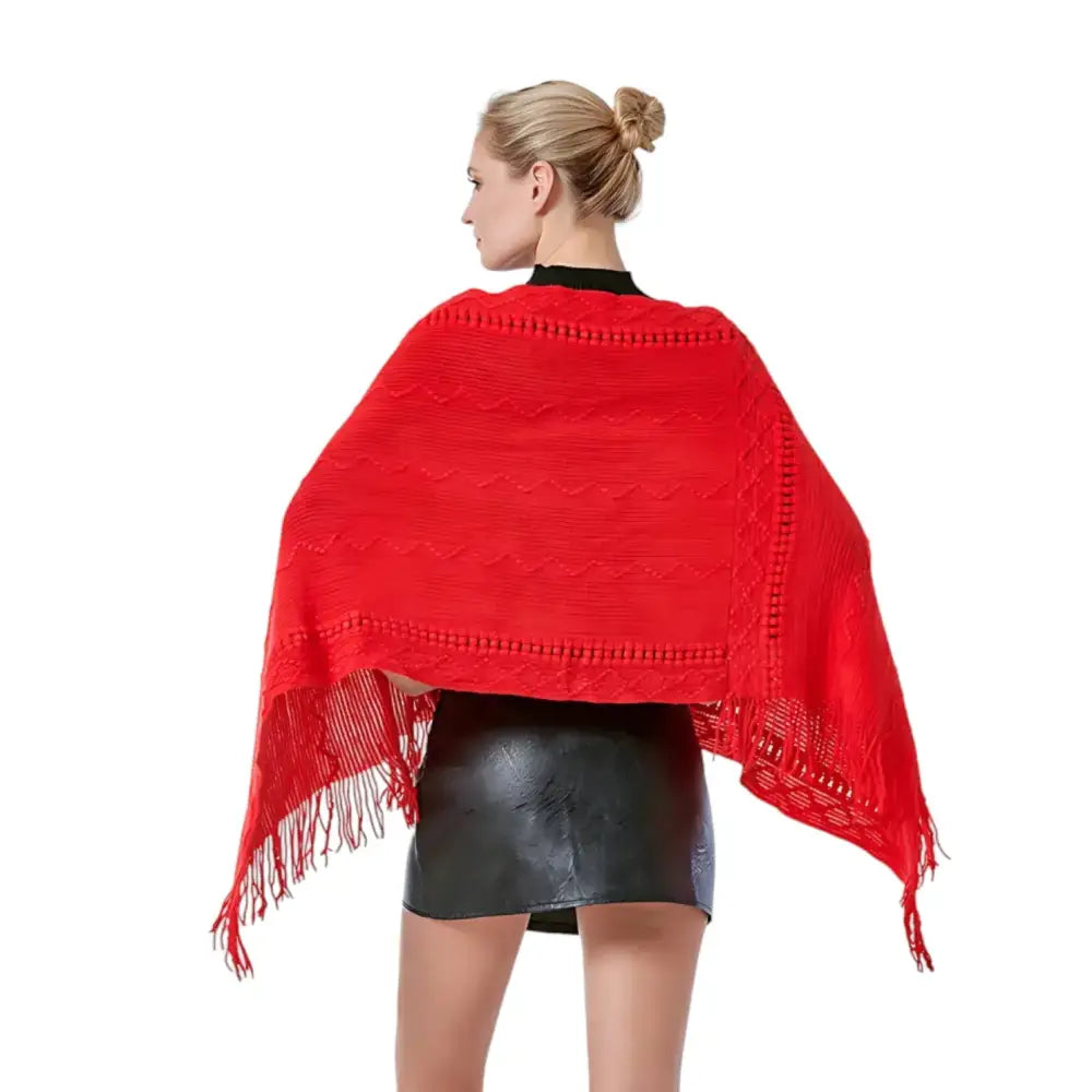 Poncho laine pour femme