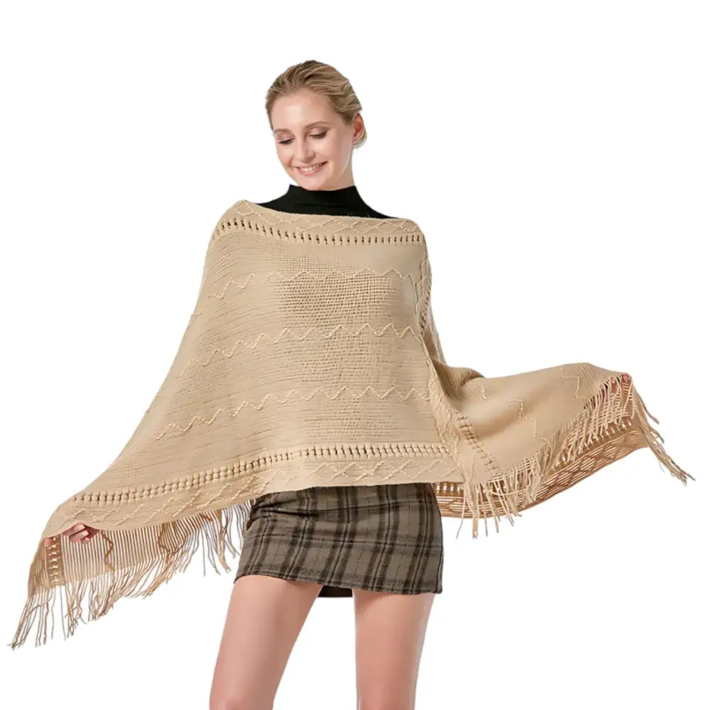 Poncho laine pour femme