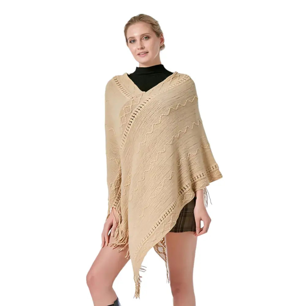 Poncho laine pour femme