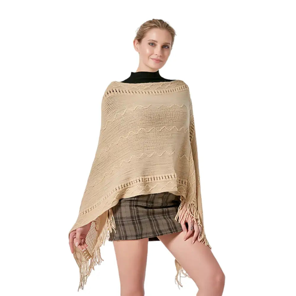 Poncho laine pour femme