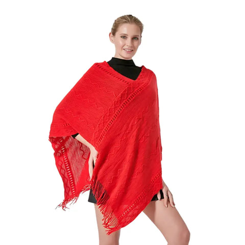 Poncho laine pour femme