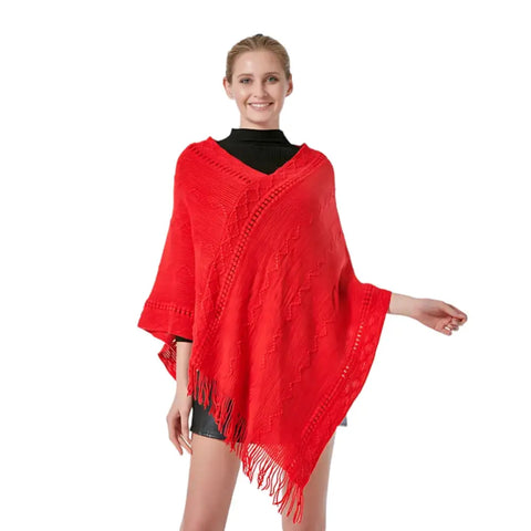 Poncho laine pour femme