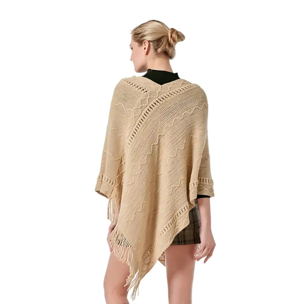 Poncho laine pour femme