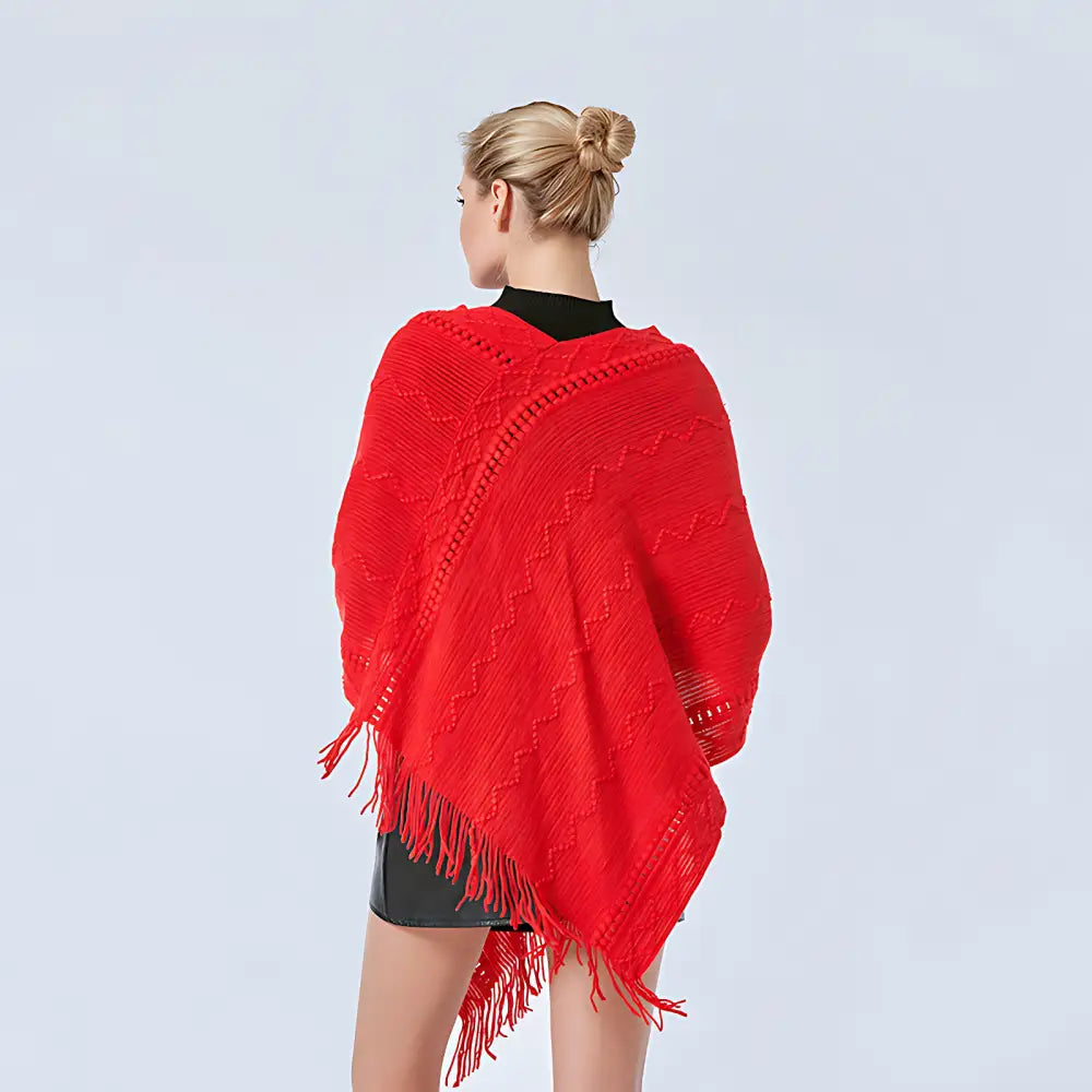 Poncho laine pour femme