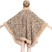 Poncho leopard femme