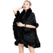 Poncho long femme hiver