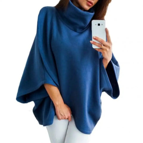 Poncho manches longues femme