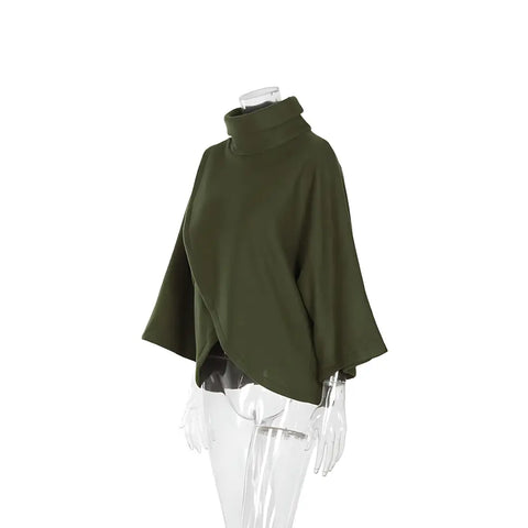 Poncho manches longues femme