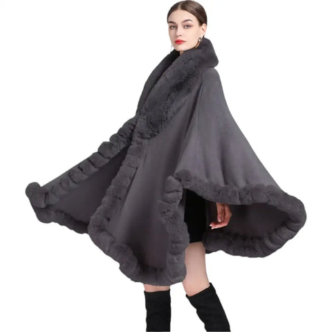 Poncho manteau femme hiver