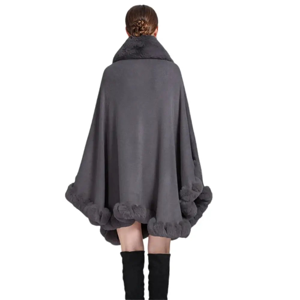 Poncho manteau femme hiver