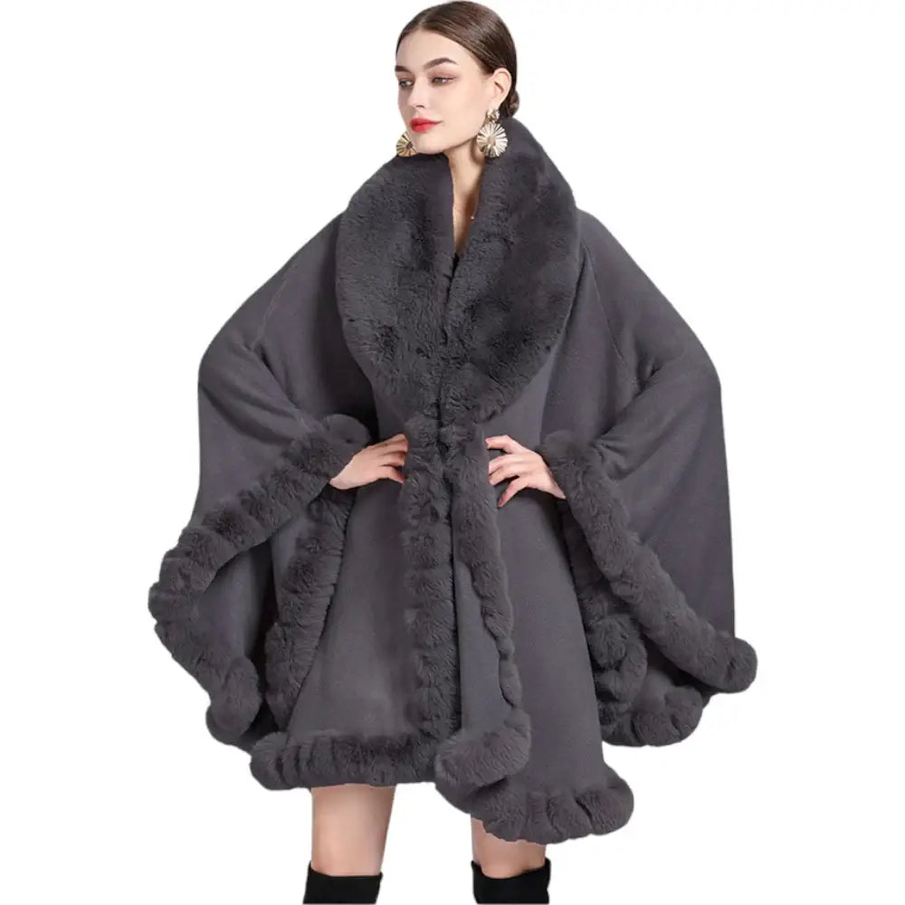 Poncho manteau femme hiver